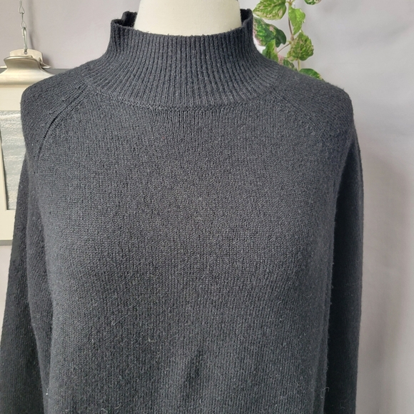 Boa Soft Brushed Knit High Neck Mini Jumper Dress Black S - Picture 7 of 12